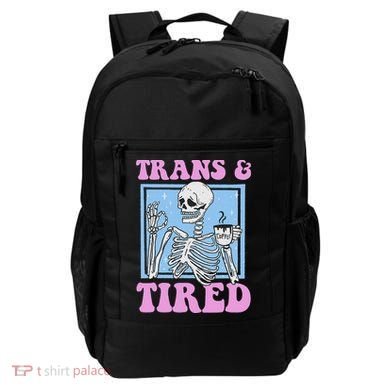 And Tired Funny Skeleton Lgbt Pride Backpack