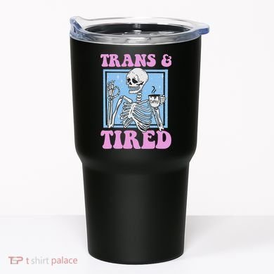 And Tired Funny Skeleton Lgbt Pride Tumbler