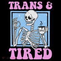 And Tired Funny Skeleton Lgbt Pride Mousepad thumb 1