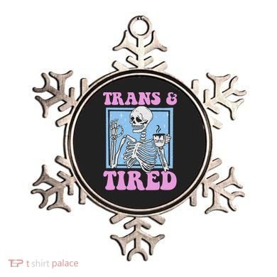 And Tired Funny Skeleton Lgbt Pride Ornament