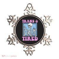 And Tired Funny Skeleton Lgbt Pride Ornament thumb 0