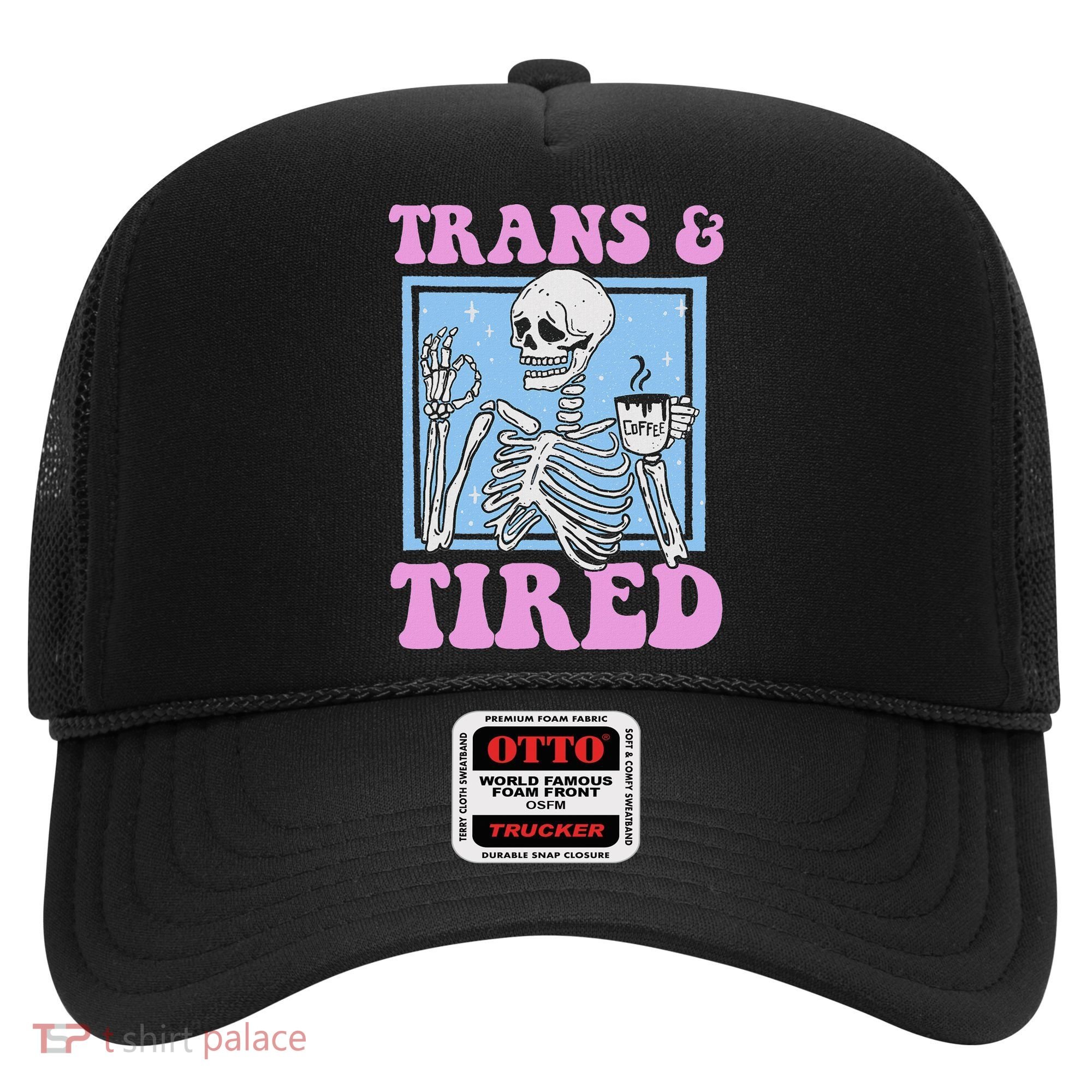 And Tired Funny Skeleton Lgbt Pride Hat