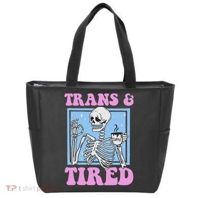 And Tired Funny Skeleton Lgbt Pride Tote Bag