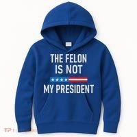 Anti Trump Felon Not My President Kids Hoodie thumb 0