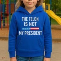 Anti Trump Felon Not My President Kids Hoodie thumb 3