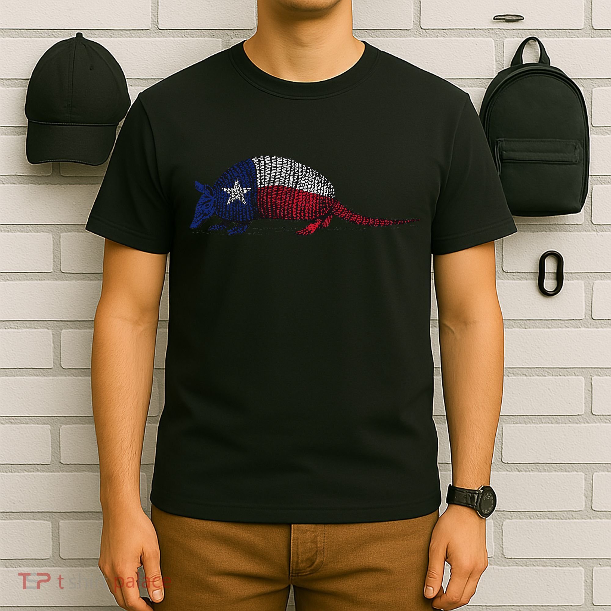 Armadillo Texas Flag T-Shirt