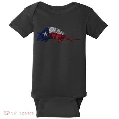 Armadillo Texas Flag Baby Bodysuit