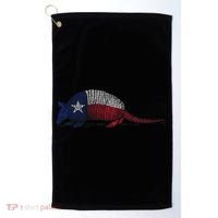 Armadillo Texas Flag Golf Towel thumb 0