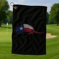 Armadillo Texas Flag Golf Towel thumb 1