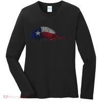 Armadillo Texas Flag Women's Long Sleeve Shirt thumb 0
