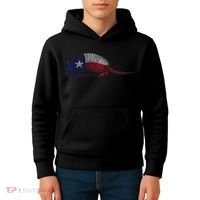 Armadillo Texas Flag Kids Hoodie thumb 4