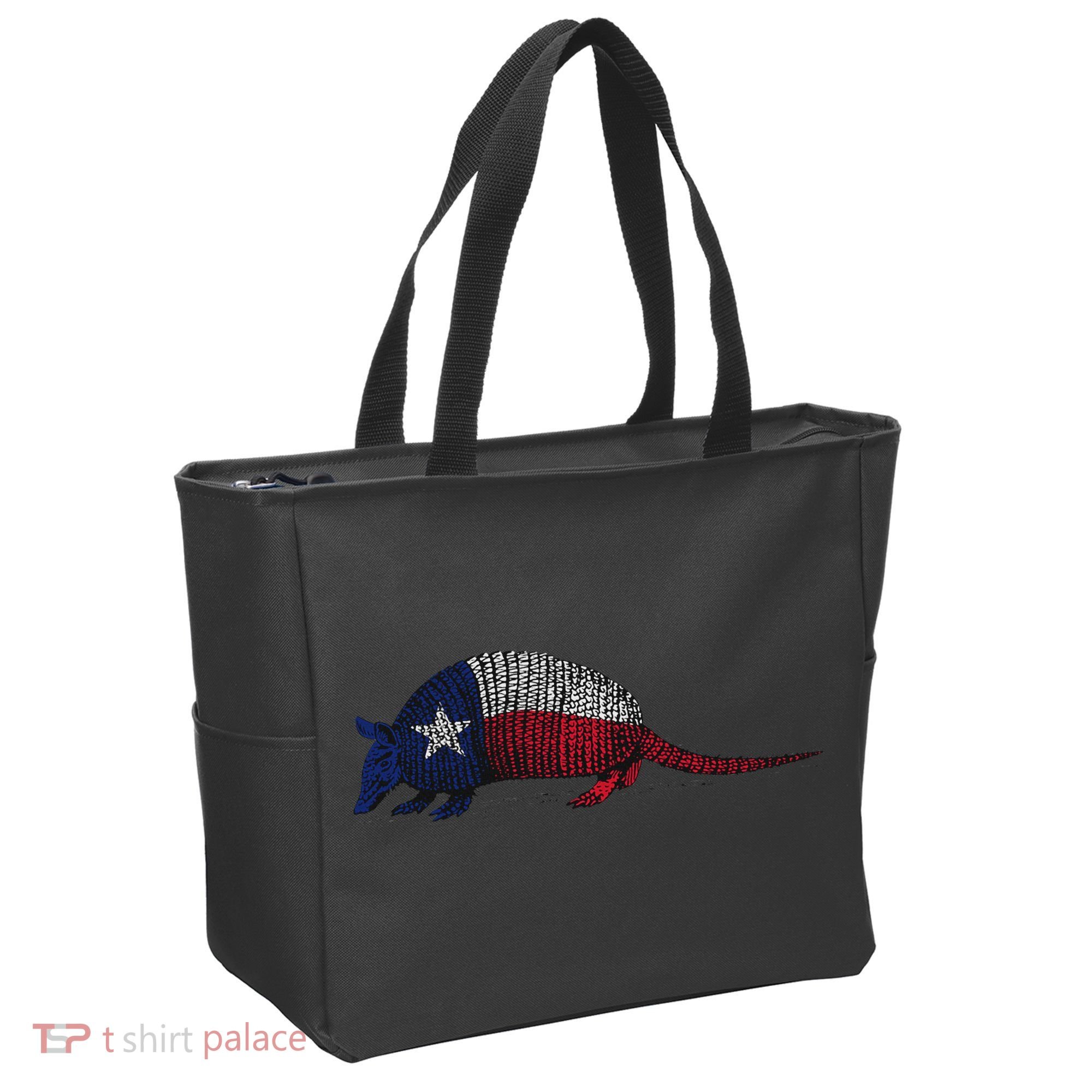 Armadillo Texas Flag Tote Bag