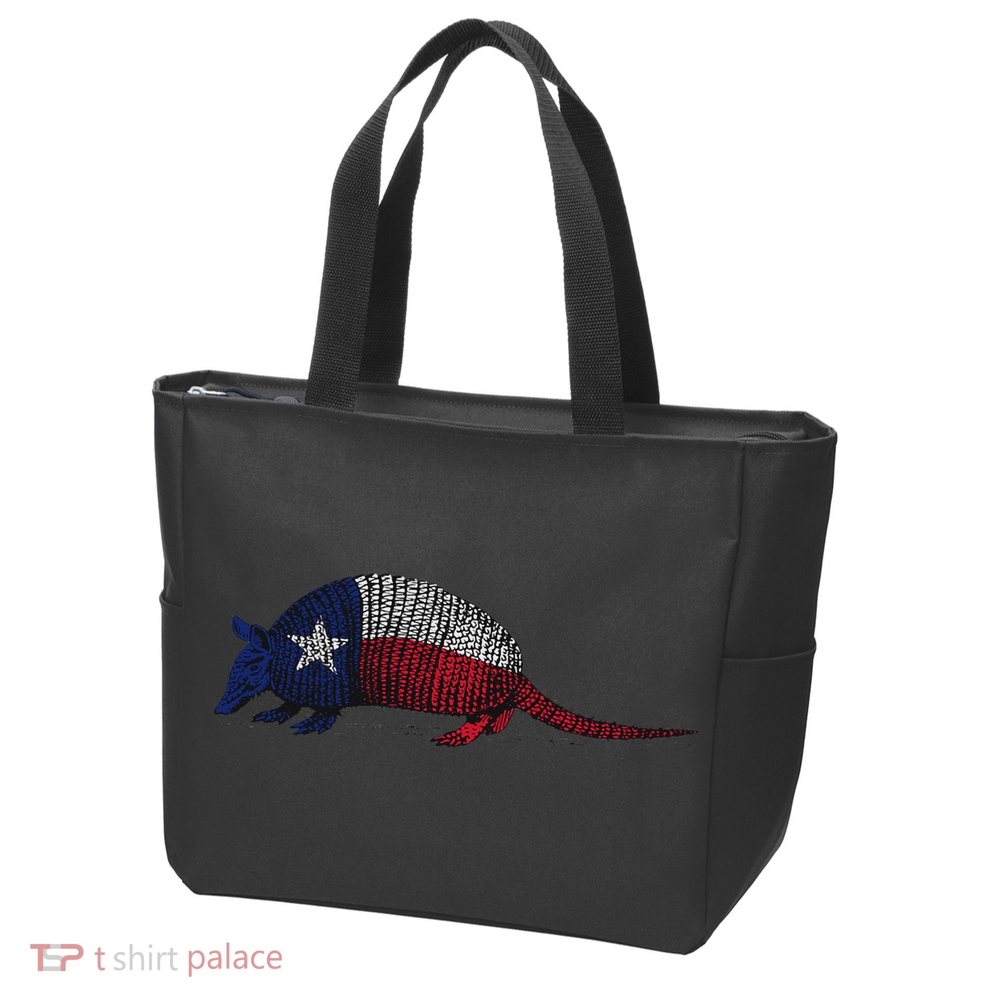 Armadillo Texas Flag Tote Bag