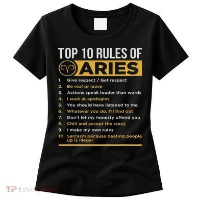 Aries Traits Facts Horoscope Zodiac Astrological Sign Gift Women's T-Shirt