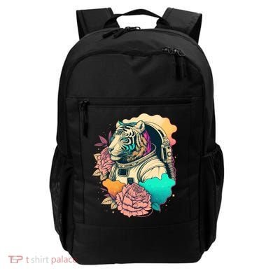 Astronaut Tiger Flowery Design Backpack