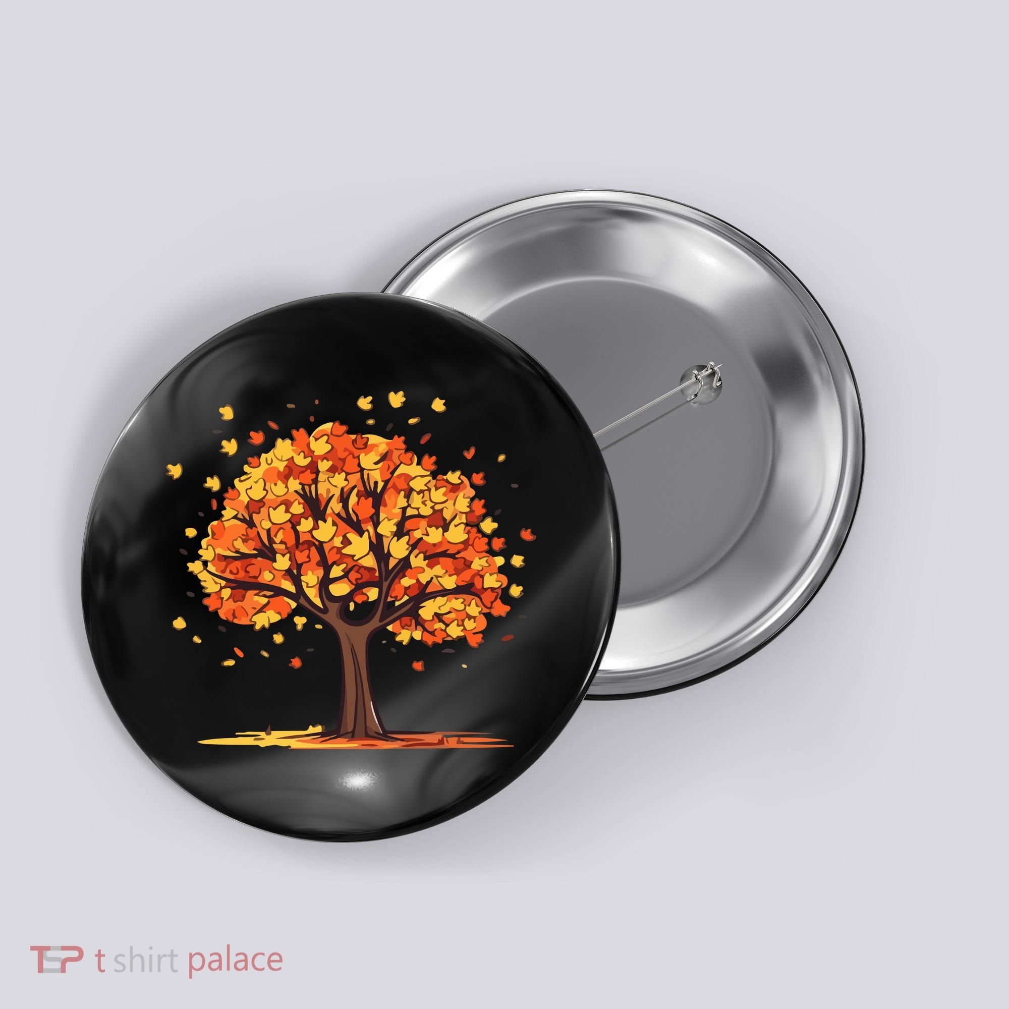 Autumn Tree Fall Lover Button