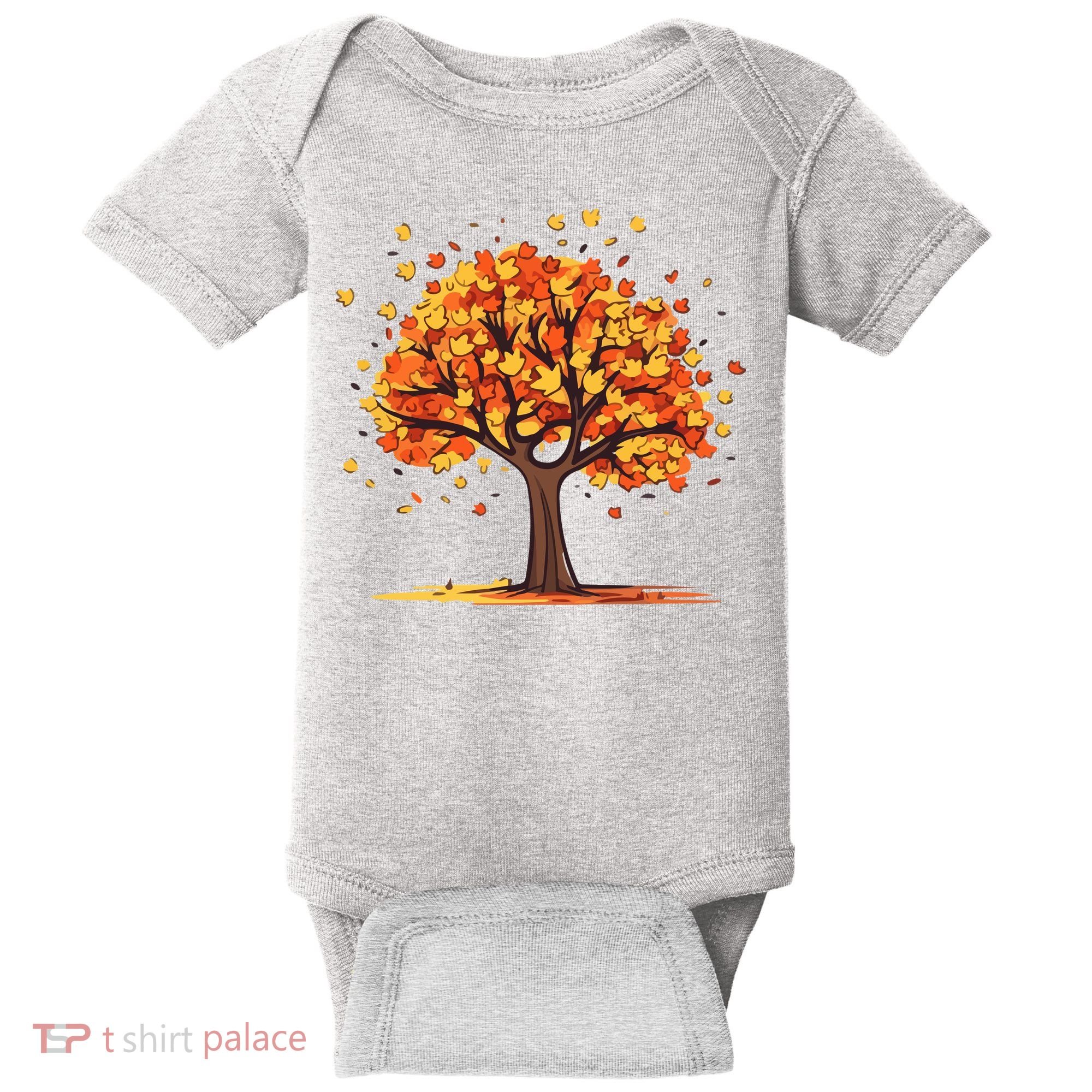 Autumn Tree Fall Lover Baby Bodysuit
