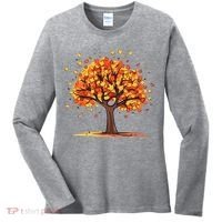 Autumn Tree Fall Lover Women's Long Sleeve Shirt thumb 0