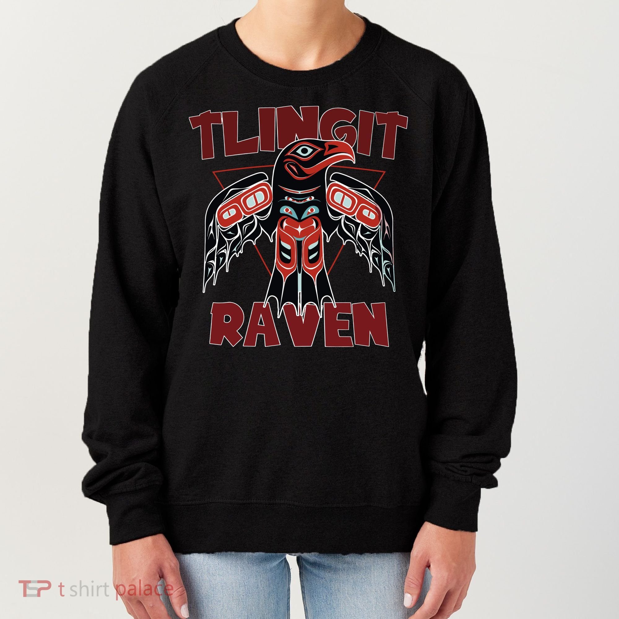 Alaska Tlingit For Native Raven Totem Women's Sweatshirt