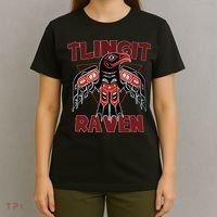 Alaska Tlingit For Native Raven Totem T-Shirt thumb 4