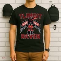 Alaska Tlingit For Native Raven Totem T-Shirt thumb 6