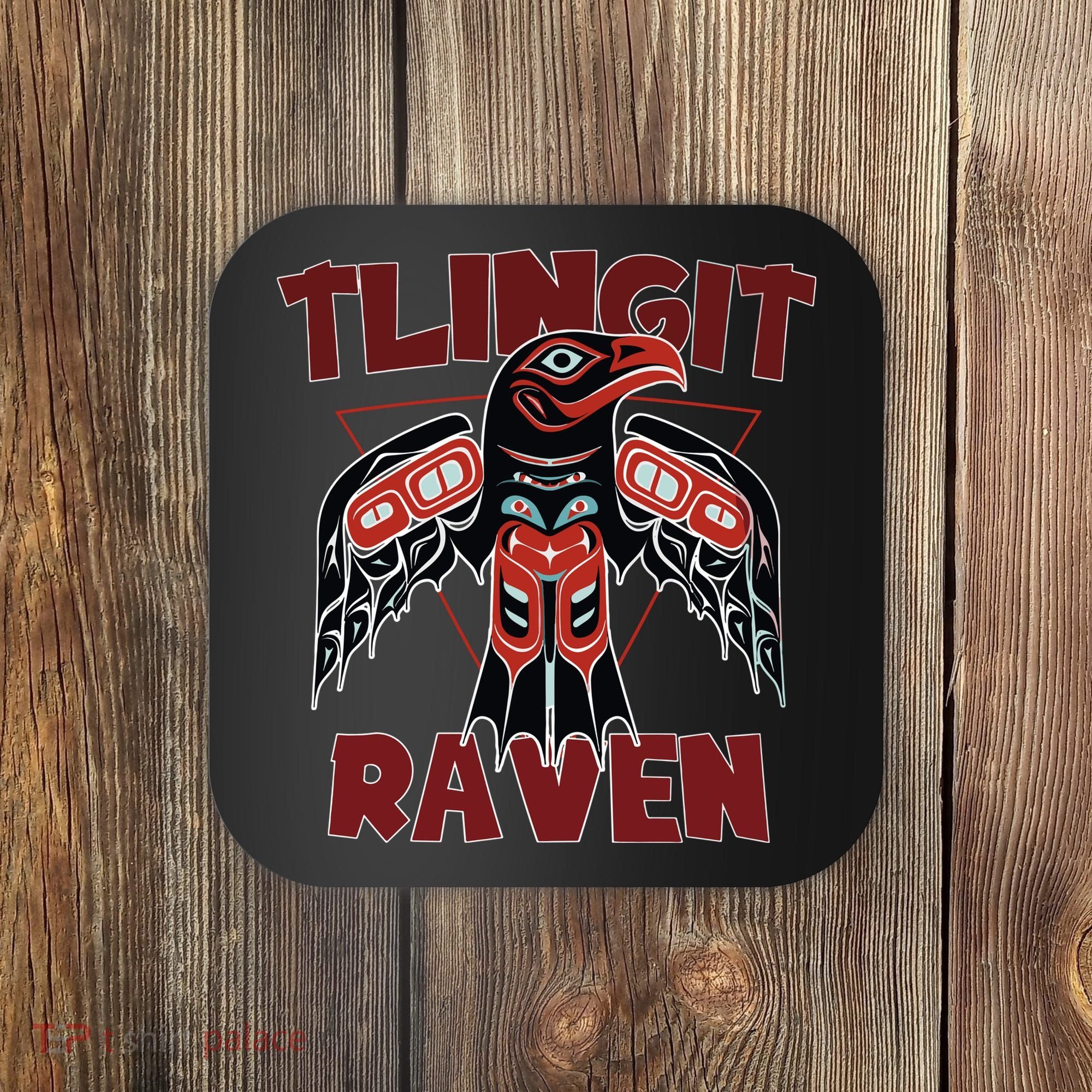 Alaska Tlingit For Native Raven Totem Coaster