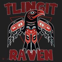 Alaska Tlingit For Native Raven Totem Golf Towel thumb 3