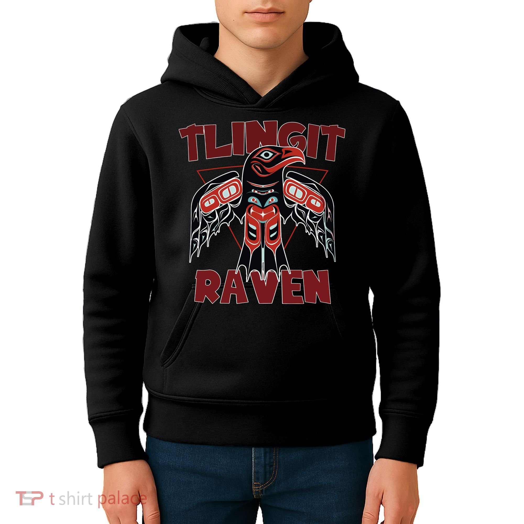 Alaska Tlingit For Native Raven Totem Kids Hoodie