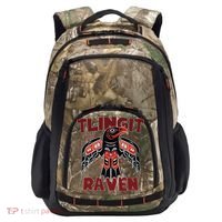Alaska Tlingit For Native Raven Totem Camo Xtreme Backpack thumb 0