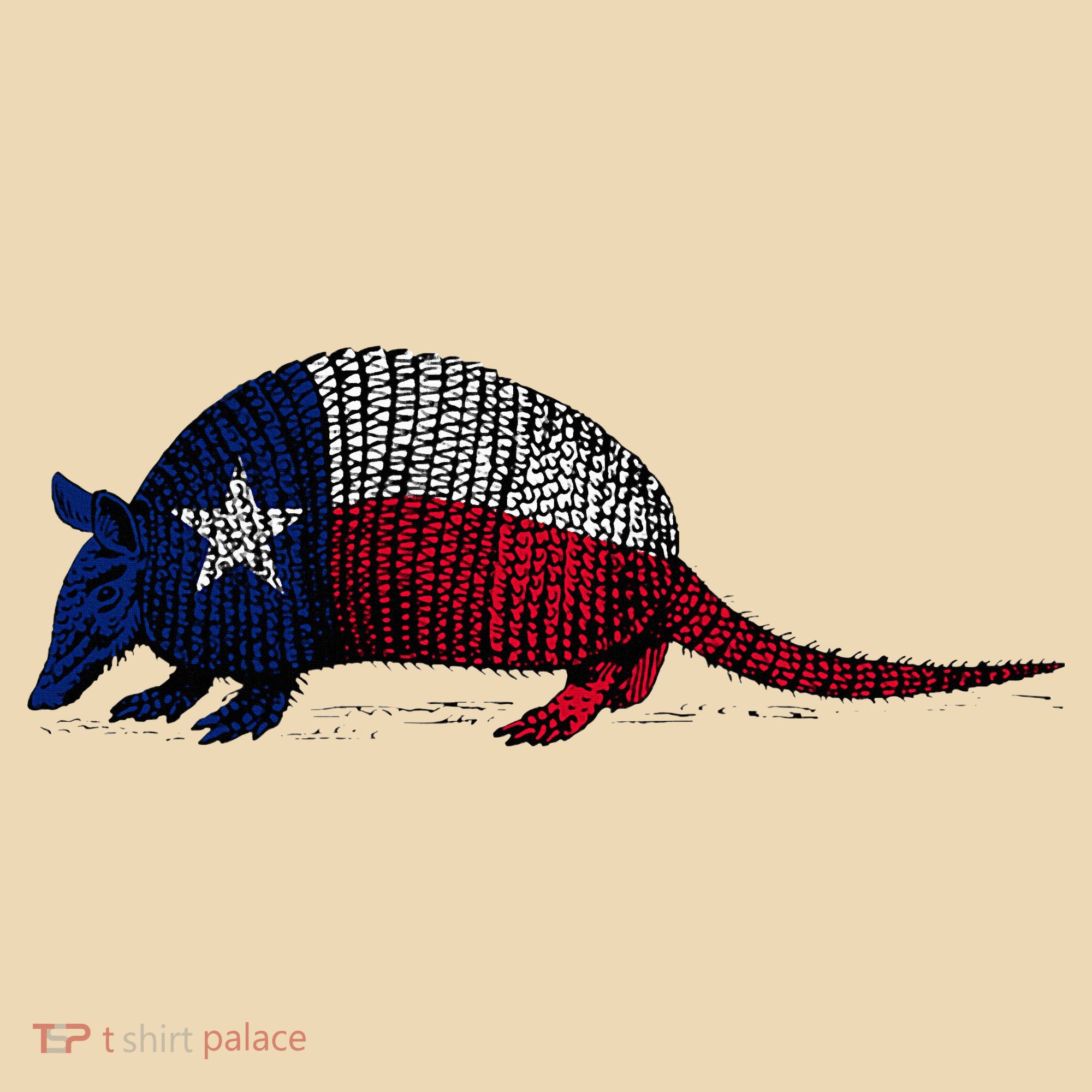 Armadillo Texas Flag Tote Bag