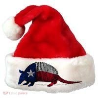 Armadillo Texas Flag Santa Hat thumb 0