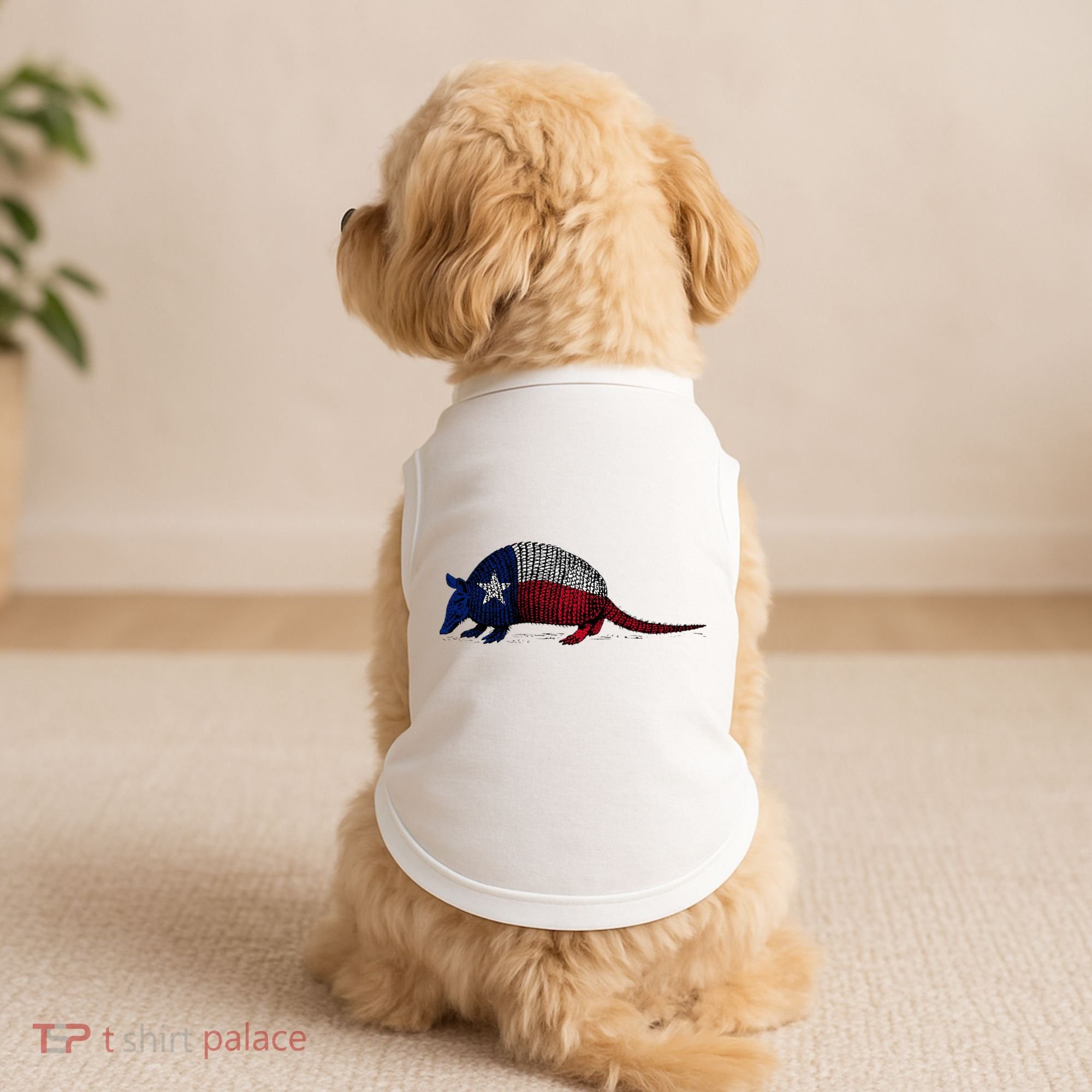 Armadillo Texas Flag Doggie Tank