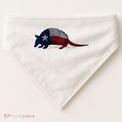 Armadillo Texas Flag USA-Made Doggie Bandana