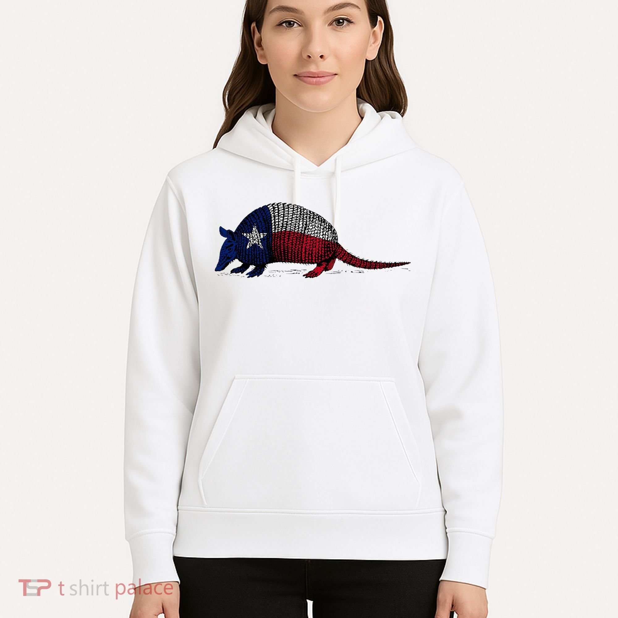 Armadillo Texas Flag Hoodie