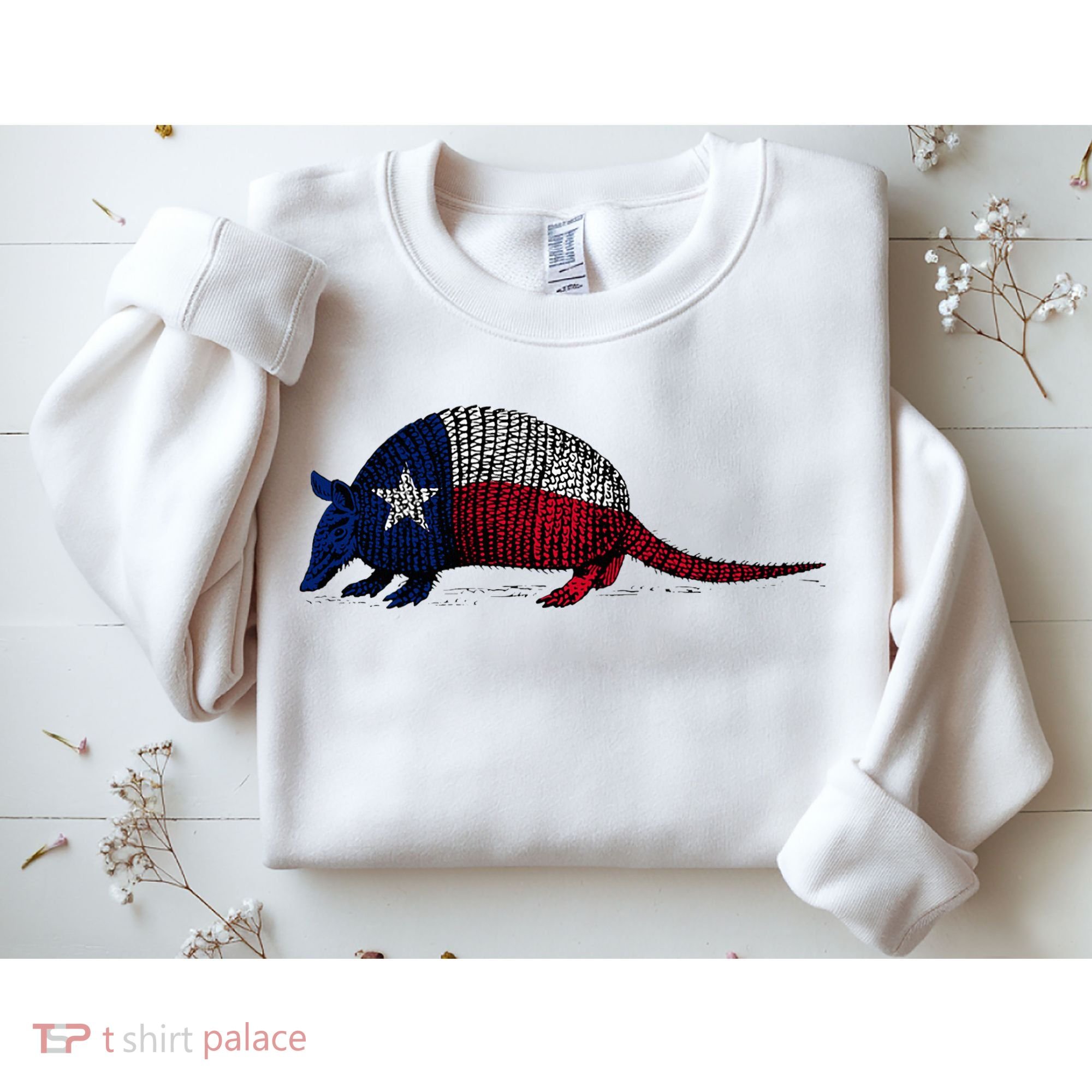 Armadillo Texas Flag Sweatshirt