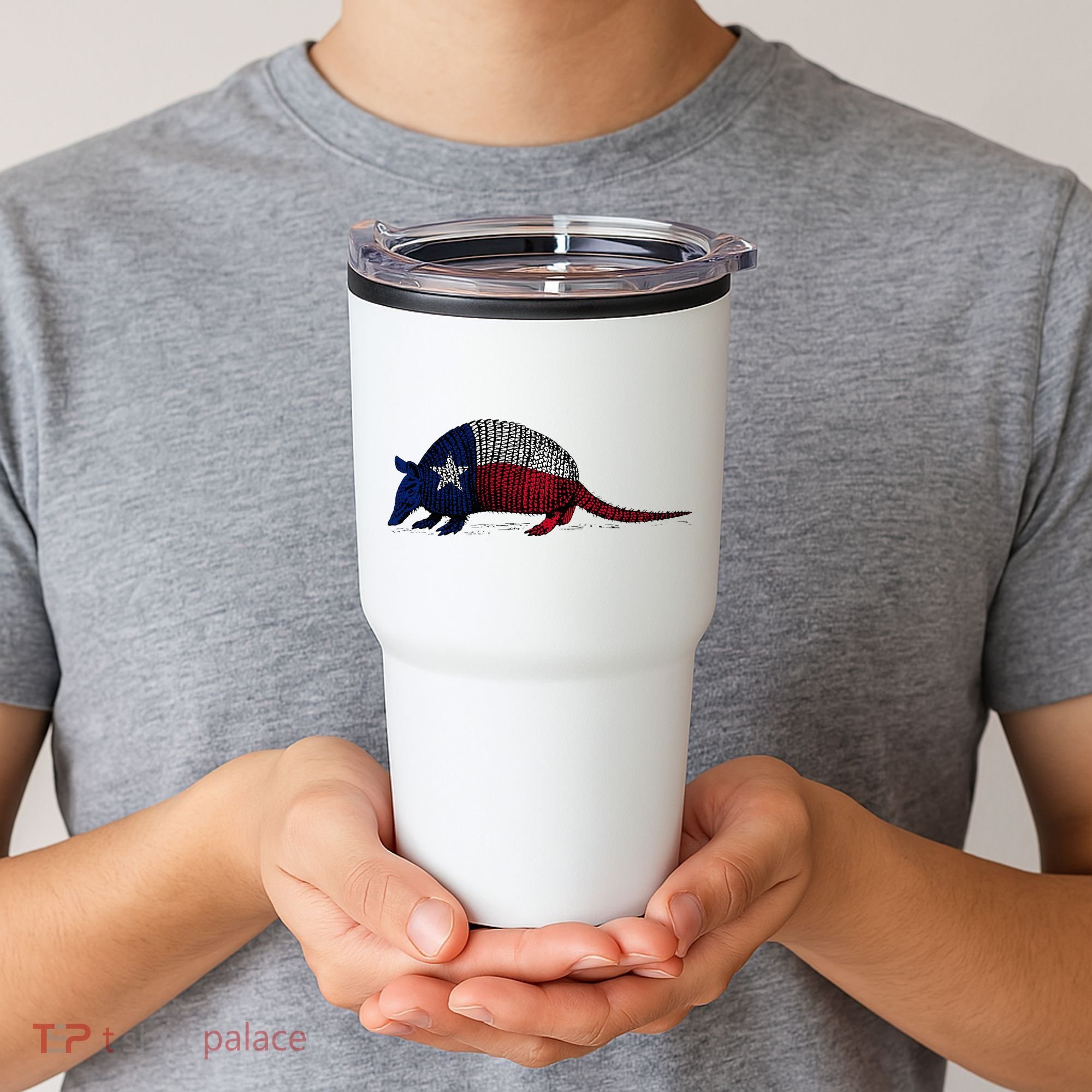 Armadillo Texas Flag Tumbler