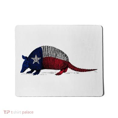 Armadillo Texas Flag Mousepad