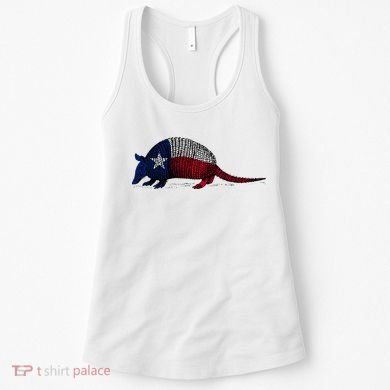 Armadillo Texas Flag Women's Tank Top