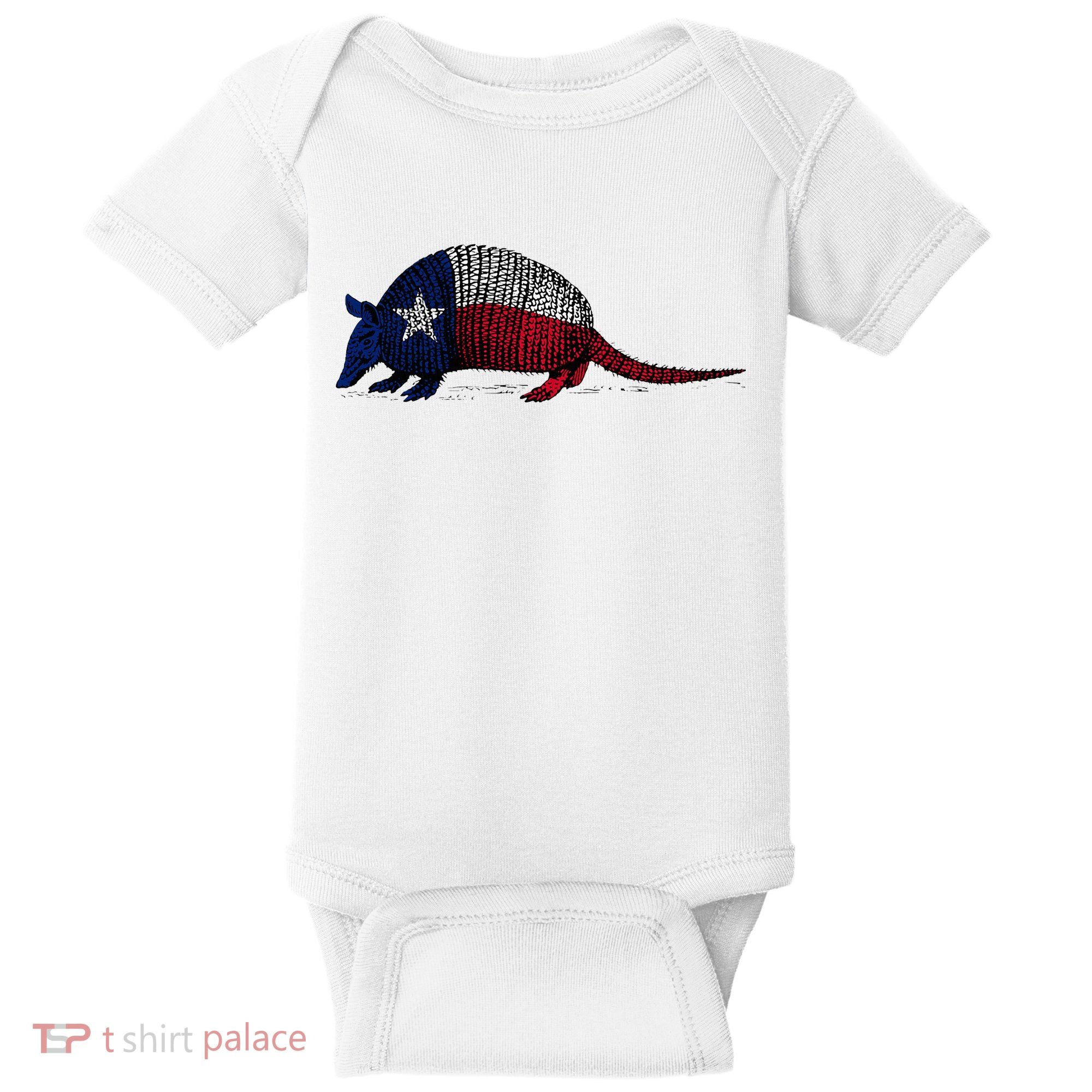 Armadillo Texas Flag Baby Bodysuit