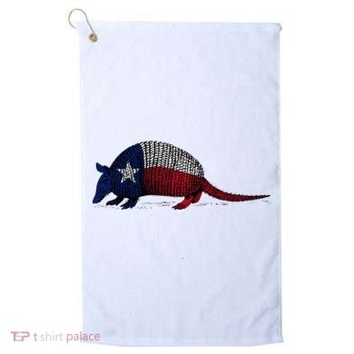Armadillo Texas Flag Golf Towel