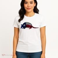 Armadillo Texas Flag Women's T-Shirt thumb 4