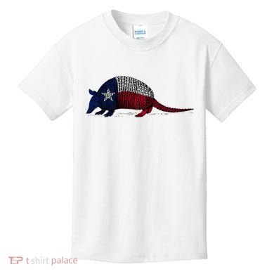 Armadillo Texas Flag Kids T-Shirt