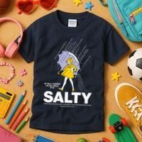 All These Flavors And You Choose To Be Salty Kids T-Shirt thumb 3