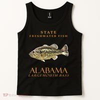 Alabama Territory Freshwater Fish The Largemouth Bass Tank Top thumb 2
