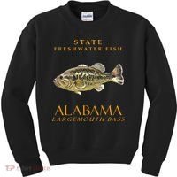 Alabama Territory Freshwater Fish The Largemouth Bass Kids Sweatshirt thumb 0