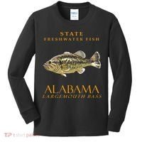 Alabama Territory Freshwater Fish The Largemouth Bass Kids Long Sleeve Shirt thumb 0