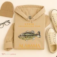 Alabama Territory Freshwater Fish The Largemouth Bass Hoodie thumb 4