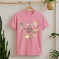 All Things Grow Better With Love Love Gardening Heart T-Shirt thumb 2