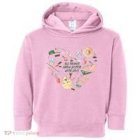 All Things Grow Better With Love Love Gardening Heart Toddler Hoodie thumb 0