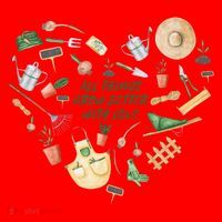 All Things Grow Better With Love Love Gardening Heart Santa Hat thumb 1
